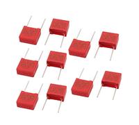 10Pcs 0.1uF X2 104K Metal axia_l Leads Polyester Film Capacitor Safety Capacitor Red(10 Stcke 0,1 uF X2 104 Karat Metall Axial Leads Polyester Filmkondensator Sicherheitskondensator Rot Electronic Acc