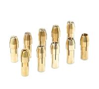 10pcs 0.5mm/0.8mm/1.0mm/1.6mm/1.8mm/2mm/2.2mm/2.4mm/3mm/3.2mm Mini Drill Brass Collet Chuck for Rotary Tool