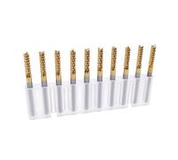 10pcs 0.6-3.175mm Carbide PCB Corn Milling Cutter Set 3.175mm Shank PCB Machine Engraving Bit End Mill Milling Cutter For Metal,practical