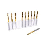 10pcs 0.6-3.175mm PCB Machine Engraving Bit End Mill Milling Cutter For Metal Carbide PCB Corn Milling Cutter Set 3.175mm Shank,practical