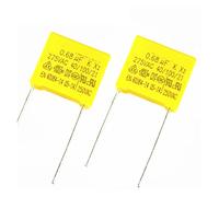 10pcs 0.68uF 10pcs capacitor X2 capacitor 275VAC 680NF Pitch 22mm X2 Polypropylene film capacitor 0.68uF BIANMTSW