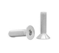10pcs 1/4-20 304 A2 Stainless Steel Hex Socket Flat Countersunk Head Screw Bolt(3/4")