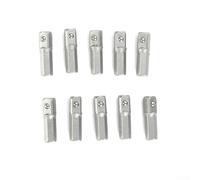 10pcs 1/4" Hex Shank to 1/4" Square Drive Socket Adapter Set, 25mm Chrome Vanadium Steel Power Drill Converter with Spring Loaded Ball Bearing for Quick Change Chucks and Standard Drill Drivers