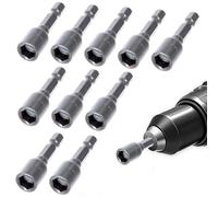 10pcs 1/4 Inch Hex Allen Key Drill Bit Set,8mm Magnetic Drill Bit Set for Impact Driver,42mm Length for Power Tools