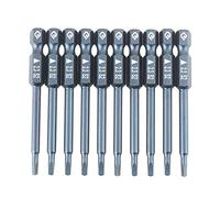10pcs 1/4 inch Shank Triangle Head Screwdriver Bits Set, S2 Alloy Steel Screwdriver Bit with Magnetic Tip, 65mm Length H6.3x65mmx2.3 for Power Drills and Electric
