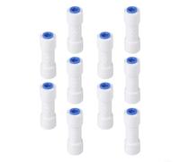 10pcs 1/4" Straight Quick Connect Check Valve for RO Water Purifier, Anti-Backflow One-Way Valve with Arrow Direction, Leak-Proof Fitting for 6.5mm PE Pipe