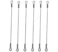 10pcs 1.5mm Stainless Steel Safety Cable With Loops, Heavy Duty Wire Rope Lanyard For Fall Prevention & Equipment Tethering(0.1M)