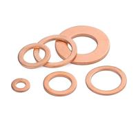 10PCS 1.5mm Thickness M3 4 5 6 7 8 10 12 13 14 15 16 17 18 20 21mm Copper Washer Solid Gasket Sump Oil Seal for Boat(7x11x1.5mm)
