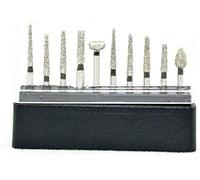 10Pcs 1.6mm FG Carborundum Burr Diamond Burs