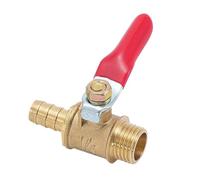 10pcs 1/8'' 1/2'' 1/4'' Male Thread Ball Valve Copper 4-12mm Hose Barb Connector Joint Pipe Fitting Coupler Adapter(8mm Tube,50 PCS_3/8")