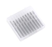 10pcs 1/8'' Double Flutes Milling Cutter, Tungsten Steel CNC Engraving Bits, Helical End Mill for Acrylic PVC Wood, 17mm Flute Length with 3.175mm Shank for Desktop CNC