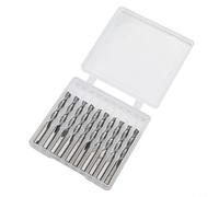 10pcs 1/8 Inch 2-Flute, Carbide End Mill Router, Bit Set, 3.175mm Shank 22mm Cutting, Length Flat Bottom Milling Cutter, for CNC Engraving Machine,