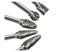 10Pcs 1/8" Shank Tungsten Carbide Milling Cutter Rotary Hss Steel Cone Drill Set Diamond Drill 10mm