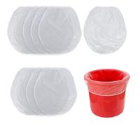 10Pcs 1 Gallon Paint Strainer Bags, Paint Strainer, with Elastic Top Opening White Regular Fine Mesh Filters Bag, Paint Strainers for Spraying, Ink and Paint Gardening Hydropo