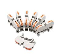 10Pcs 1 Pin Din rail Universal compact wire wiring connector conductor terminal block with lever