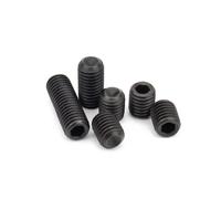 10PCS 10#-24/32 1/4-20/28 to 1/2-13 304 Stainless 12.9 Black Steel Hex Hexagon Socket Cup Point Bolt Set Screw(Black,3/16"_10-24)