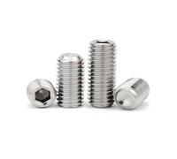 10PCS 10#-24/32 1/4-20/28 to 1/2-13 304 Stainless 12.9 Black Steel Hex Hexagon Socket Cup Point Bolt Set Screw(304,3/16"_10-32)