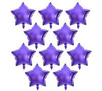 10Pcs 10 Inch Five Star Aluminum Foil Balloons Helium Party Wedding Birthday Decorations Gold Blue Silver Red Purple Pink (Purple)