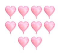 10pcs 10 Inch Heart Aluminum Foil Balloons Automatic Sealing Helium Balloons for Party Wedding Birthday Decorations Gold Blue Silver Red Light Blue Pink Champagne Gold Rose Red (Pink)