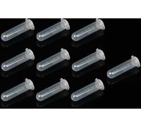 10Pcs 10 ml Plastic Test Tubes, Transparent Clear Plastic Storage Tube Mini Single Sample Sealing Storage Bottle Container, Cylinder Centrifuge Tube Laboratory Test W/Lid High-Speed Centrifuge Tubes