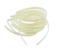 10pcs 10 mm Slim Narrow Plastic Alice Head Bands DIY Hair Accessory White