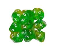 10Pcs 10 Sided Polyhedral Dices Acrylic Game Dices Glitters Colorful Tabletop Game Dices Suitable For Role Playing Game MultiSided Acrylic Dices Game Supplies