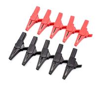 10Pcs 1000V 32A Heavy Duty Full Insulated Automotive Car Battery Alligator Clips Electrical Test Clips with 4mm Banana Jack Socket for Multimeter Test Leads