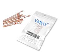 10PCS 100K Ohm Glass Sealed Thermistor MF51 NTC B3950 Thermistor Metal Film Single Ended Thermistor for 3D Printer 5% Tolerance 66mm Length