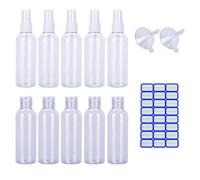 10pcs 100ml Clear Travel Spray Bottles - Small Atomiser Empty Spray Bottles for Toiletries