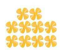 10Pcs 100mm 4 Blades Propeller DIY Toy Model Rotating Accessories with 2mm Hole XR-150 (Yellow)