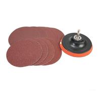 10pcs 100mm Sanding Discs with M10 Thread Backing Pad 4inch Diameter 2pcs Each Grit 60 80 120 180 240 for Sanding and Polishing Various Materials