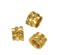 10pcs-100pcs M1 M1.2 M1.4 M1.6 to M8 Brass Insert Nut Knurled Nut Thread Heat Molding Double Twill Injection Embedment(M3 (OD 4.5mm)50pcs)
