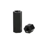 10pcs-100pcs M2 M2.5 M3 M4 M5 M6*4/5/6/7/8/9/10/11/12mm to 50mm black nylon spacer female to female nylon hex standoff(X8mm,M2 100pcs)