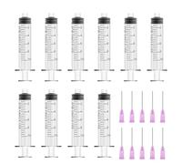 10Pcs 10ml Syringe, Plastic Syringe, Reusable Fodder Syringes, Ink Filling Syringes for Lab, Glue, Industrial, Scientific Labs