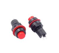 10PCS 10mm Round Miniature Button DS-211 Momentary/Self-Locking Push Switch 1A 250V AC Red Green(Red,Momentary)