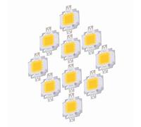 10Pcs 10W SMD Chip COB LED Bulbs Warm/Cool White for Floodlights Low Heat Emission Home Use Replacement (Warm White)