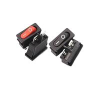 10pcs 10x22mm KCD1-110 black thin ship type switch NO/OFF 2 pin small instrument power switch IDGTTLDF(Red,100PCS_250V)