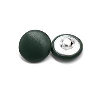 10Pcs 11/15/20/25/30 mm Leather-Bound Buttons with Shanks, Perfect for Clothing, Sofas, and DIY Decorations,Green,15mm