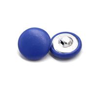 10Pcs 11/15/20/25/30mm Leather Covered Shank Buttons - Coat Windbreaker Clothing Sewing Buttons,Blue,11mm 10Pcs