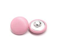 10Pcs 11/15/20/25/30mm Leather Covered Shank Buttons - Coat Windbreaker Clothing Sewing Buttons,Dark Pink,20mm 10Pcs