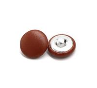 10Pcs 11/15/20/25/30mm Leather Covered Shank Buttons - Coat Windbreaker Clothing Sewing Buttons,Orange,25mm 10Pcs