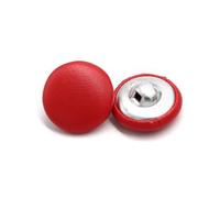 10Pcs 11/15/20/25/30mm Leather Covered Shank Buttons - Coat Windbreaker Clothing Sewing Buttons,Red,11mm 10Pcs