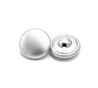 10Pcs 11/15/20/25/30mm Leather Covered Shank Buttons - Coat Windbreaker Clothing Sewing Buttons,Silver,20mm 10Pcs