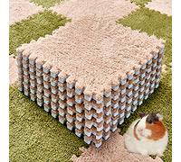 10Pcs 11” x 11” Guinea Pig Pads Washable, Reusable Guinea Pig Fleece Cage Liners, Soft Warm Rabbit Sleep Mat Blanket Bedding (White)