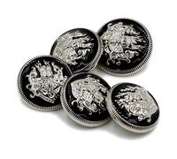 10pcs 12.7mm Metal Buttons White Black for Sewing Knitting Coat Diy Double Lions Elegant Buttons