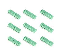 10pcs 12 Pin 2.54mm Pitch Green PCB Screw Terminal Block Connector Universal 0.1" 12-Pole Barrier Strip for PCB Wiring 150V 6A Flame Retardant Housing