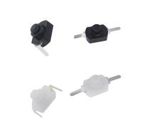 10PCS 1208YD Push Button Switch 30V 1A Flashlight Electric Torch LOCK Table Lamp Switch ON-OFF(White curved needle)