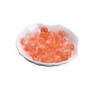 10Pcs 12mm Colorful Luminous Glass Ball Small Marbles Home Vase Fish Tank Decor DIY Handmade Materials Jewelry Accessories(Orange-no hole)