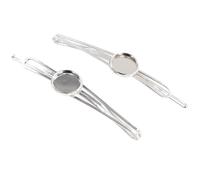 10pcs 12mm Inner Size Copper Material Hairpin Hair Clips Cabochons Blank Base Setting Cameo DIY Jewelry Making(Color-17)