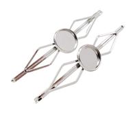 10pcs 12mm Inner Size Copper Material Hairpin Hair Clips Cabochons Blank Base Setting Cameo DIY Jewelry Making(Color-03)